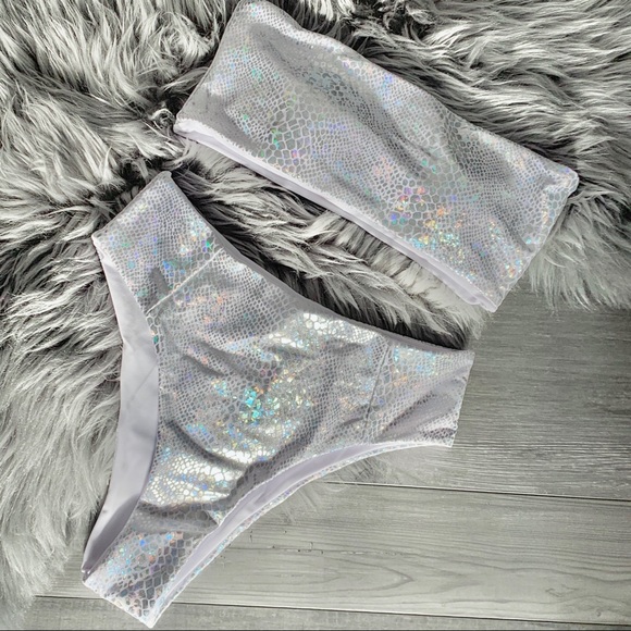 Holographic Snake Skin Bikini NWT - Picture 2 of 6